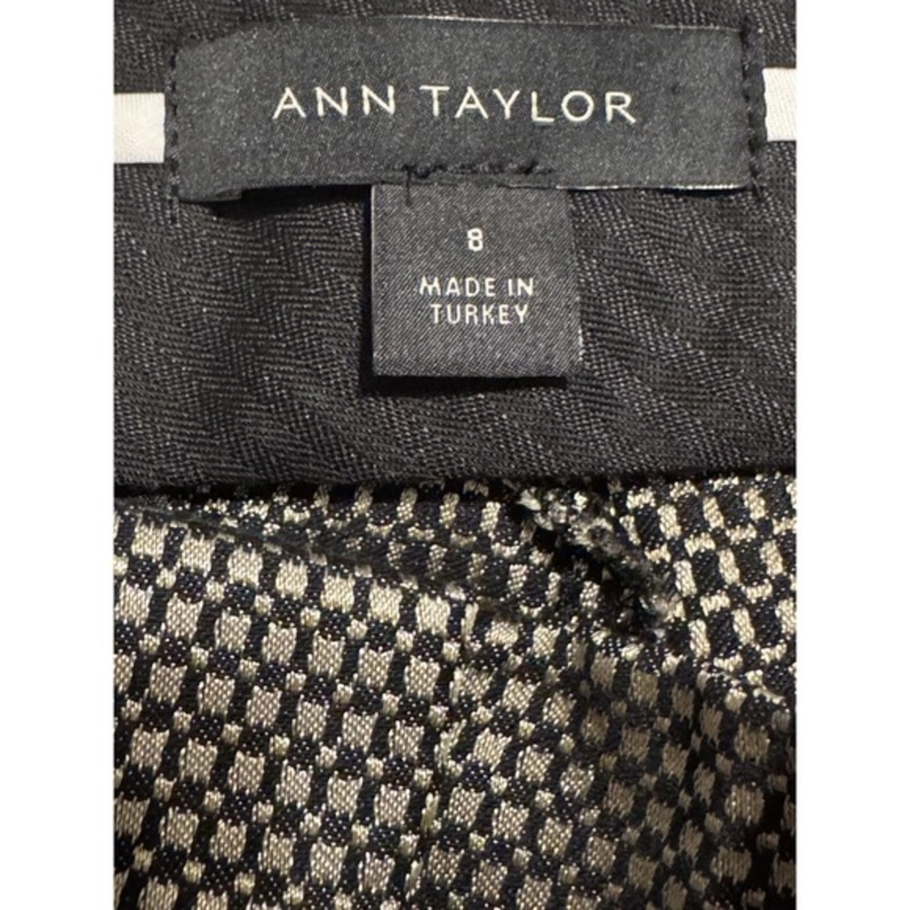 Women's Ann Taylor Gold & Black Textured‎ Pants – Size 8 - Picture 5 of 9